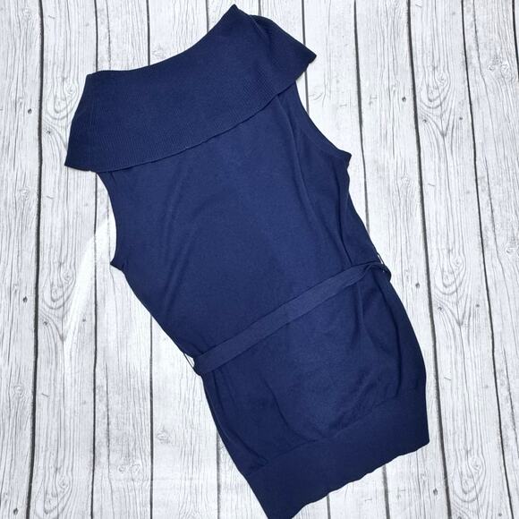 NWT Banana Republic Navy Funnel Neck Light Weight Work Sweater Size Medium - Picture 5 of 5